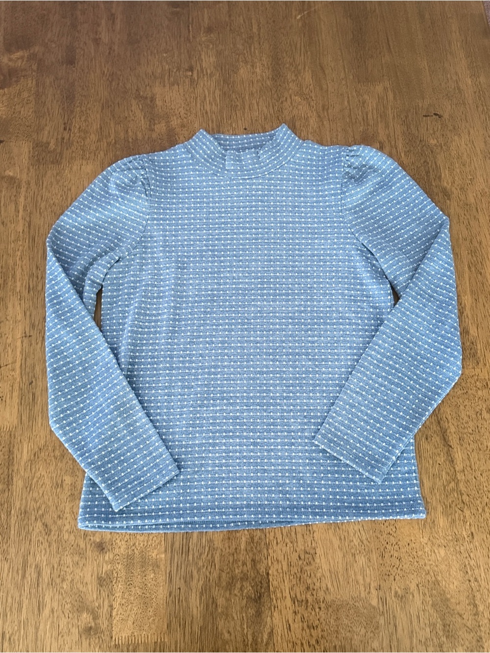 Madewell Light Blue Mock Neck Textured Sweater size small